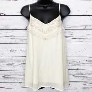 Pixley flowy cream tank top